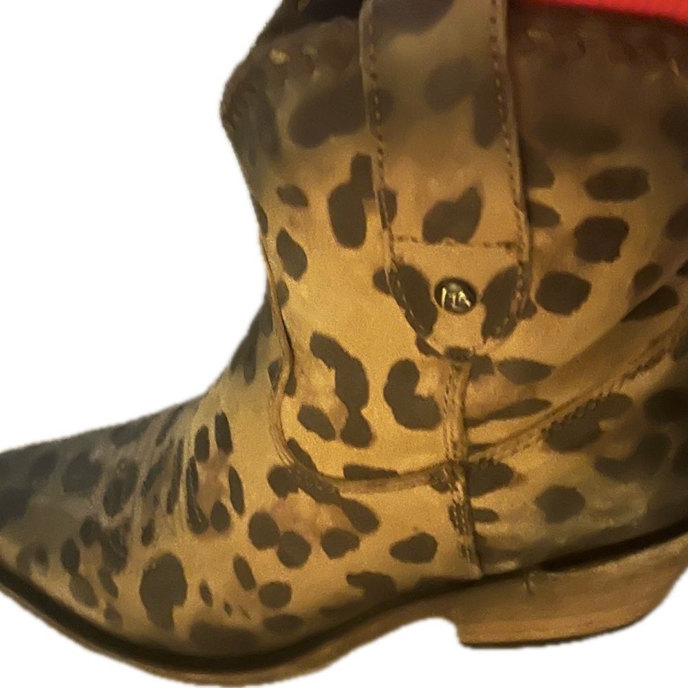 Liberty Black Chita Miel Leopard Ankle Booties - Picture 5 of 9